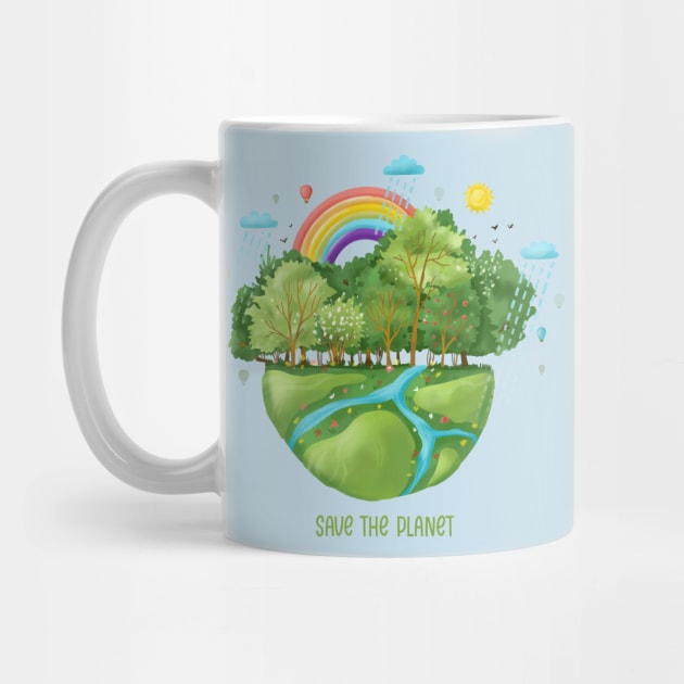 Save The Planet Illustration by Mako Design 